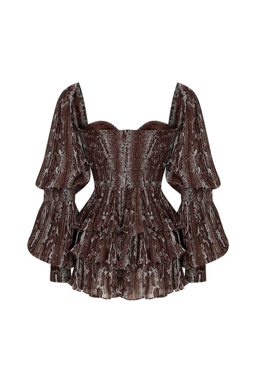 Melinda Snake Pattern Mini Dress