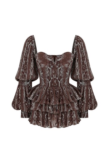 Melinda Snake Pattern Mini Dress