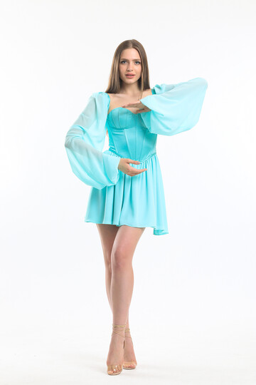 Quinn Corset Detailed Mint Dress